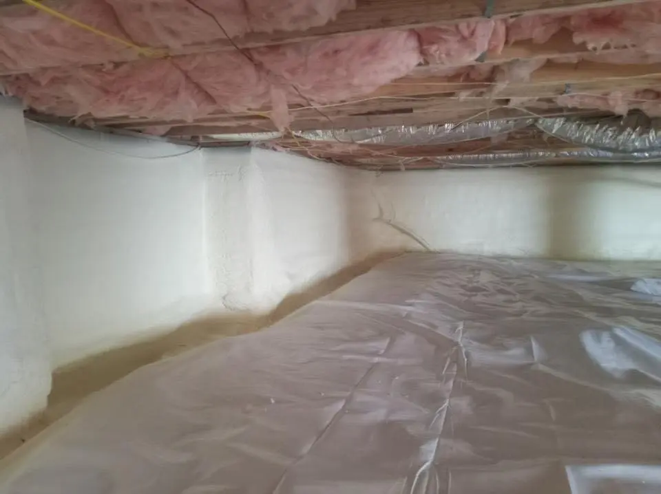 Crawl space encapsulation with closed-cell spray foam for Spray Foam Roofing Repair in Woodfield